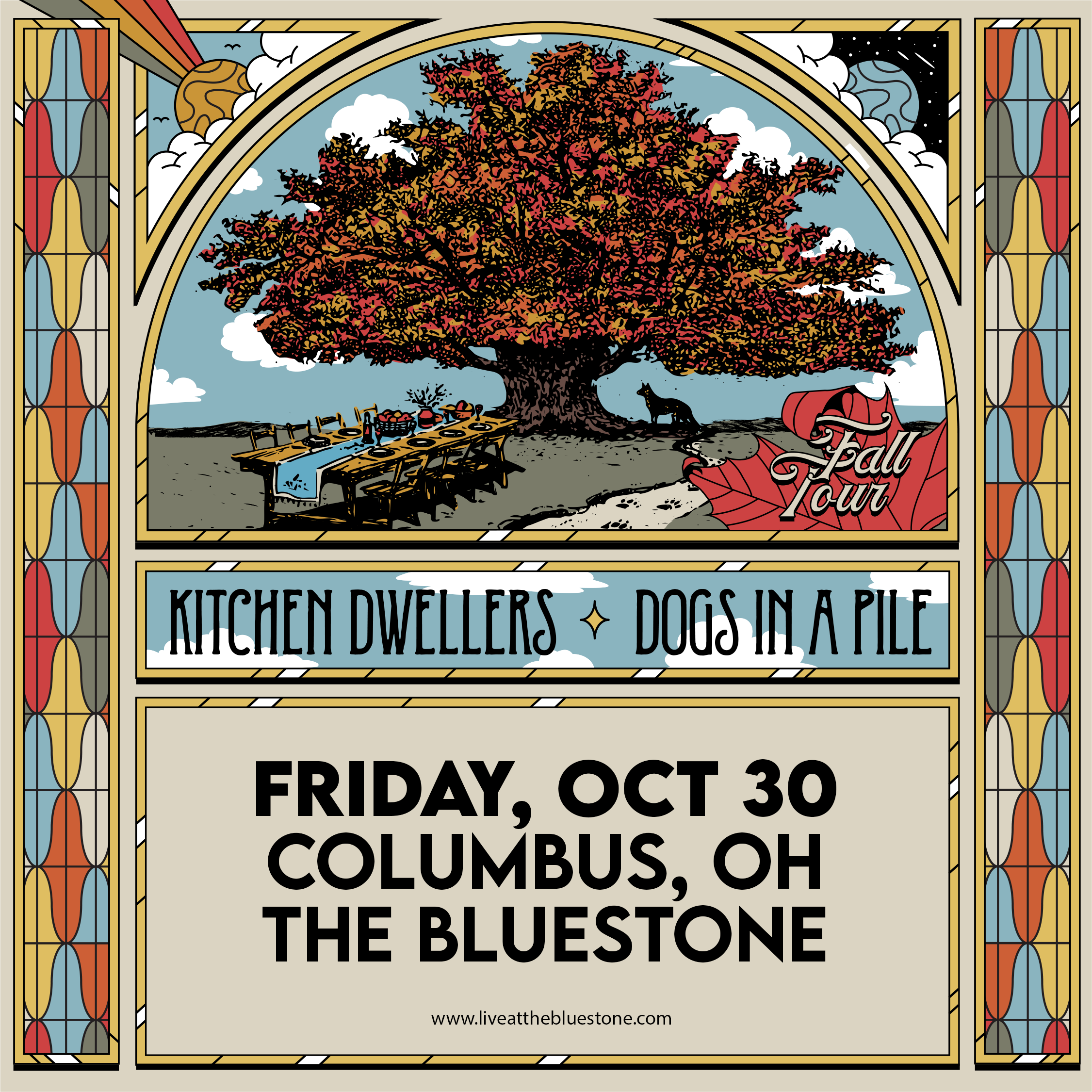 Kitchen Dwellers & Dogs in a Pile — official show artwork